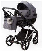 Детская коляска Adamex Quantum Special Edition 2 в 1 Q-TK681 (СЕРЫЙ+ХРОМ РАМА) 1561137059