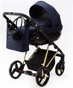 Детская коляска Adamex Quantum Special Edition 2 в 1 Q-TK677 (Т.СИНИЙ+ЗОЛОТО РАМА) 1838067633