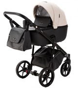 Детская коляска Adamex Nola Deluxe 2 в 1 N-SD110 (СВ.БЕЖ.КОЖА + ЧЕРН.КОЖА) 90906886