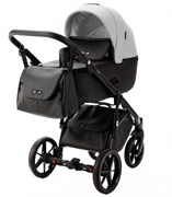Детская коляска Adamex Nola Deluxe 2 в 1 N-SD107 (СВ.СЕР.КОЖА + ЧЕРН.КОЖА) 313065382