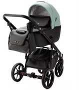 Детская коляска Adamex Nola Deluxe 2 в 1 N-SD103 (СЕРО-ЗЕЛ. КОЖА + ЧЕРН.КОЖА) 1579081060
