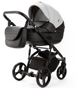 Детская коляска Adamex Lanti Deluxe 2 в 1 LN-SD01 (БЕЛ.КОЖА + ЧЕРН. КОЖА) 1421899411