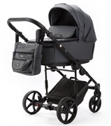 Детская коляска Adamex Zico Deluxe New 2 в 1 ZN-SA05 ТЕМНО-СЕРАЯ КОЖА 1477925814