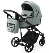 Детская коляска Adamex Zico Deluxe New 2 в 1 ZN-SA20 (СЕРО-ЗЕЛЕНАЯ КОЖА) 1544009865