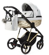 Детская коляска Adamex Quantum Star Premium 2 в 1 Q-STAR47 (СВ.СЕРЫЙ+ЗОЛОТО.РАМА) 370388053