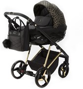 Детская коляска Adamex Quantum SE Exclusive 2 в 1 Q-DW522 (ЧЕРНЫЙ+ЗОЛОТОЙ ОРНАМЕНТ+ЗОЛОТО РАМА) 848672684