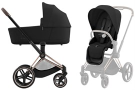 Коляска 2 в 1 Cybex Priam IV Rosegold complete Sepia Black 1568769330
