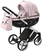 Детская коляска Adamex Chantal Special Edition Deluxe 2 в 1 C107 (СВ.РОЗ.ПЕРЛ.КОЖА ХРОМ.РАМА) 1010192619