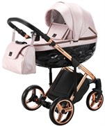 Детская коляска Adamex Chantal Special Edition Deluxe 2 в 1 C118 (СВ.РОЗ.ПЕРЛ.КОЖА МЕДН.РАМА) 438812146
