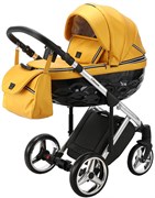 Детская коляска Adamex Chantal Special Edition Deluxe 2 в 1 C120 (ЖЕЛТО-ЗОЛОТ.КОЖА ХРОМ.РАМА) 1992526243