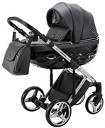 Детская коляска Adamex Chantal Special Edition Deluxe 2 в 1 С114 (ЧЕРН.ПЕРЛ.КОЖА+ХРОМ РАМА) 2004325551