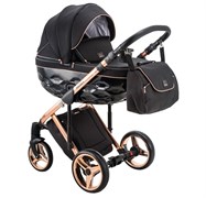 Детская коляска Adamex Chantal Special Edition 2 в 1 C8 (ЧЕРН+ЧЕРН.РИФЛЕН.ДНО+БРОНЗА РАМА) 525780662