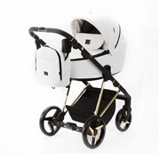Детская коляска Adamex Blanc Special Edition 2 в 1 BL-PS782 (БЕЛ.В БЛЕСТКУ+БЕЛ.КОЖА+ЗОЛОТО РАМА) 176917907