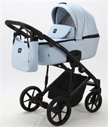Детская коляска Adamex Mobi Deluxe 2 в 1 M-SD03 (ГОЛУБАЯ+ГОЛУБАЯ ПЕРЛ.КОЖА) 1499573689