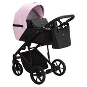 Детская коляска Adamex Mobi Deluxe 2 в 1 M-SD27 (РОЗОВЫЙ ЗЕФИР+ЧЕРНАЯ КОЖА) 1875702973