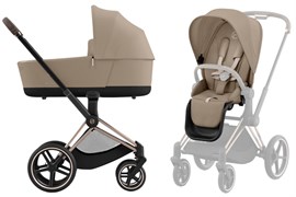 Коляска 2 в 1 Cybex Priam IV Rosegold complete Cozy Beige 192604331