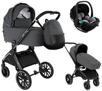Детская коляска Pituso Mayla Luxury 3 в 1 с автокреслом Baesa Dark Grey 428415129