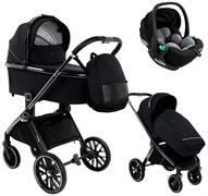 Детская коляска Pituso Mayla Lux 3 в 1 с автокреслом Baesa Black 79794057