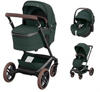 Детская коляска Maxi-Cosi Fame 3 в 1 с автокреслом Pebble 360 Pro Twillic Green/зеленый 1011500126
