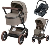 Детская коляска Maxi-Cosi Fame 3 в 1 с автокреслом CabrioFix Essential graphite Twillic Truffle/Трюфель(беж) 1741992185