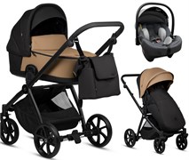 Детская коляска Tutis Mio 3 Plus Essential Кожа 3 в 1 с автокреслом Elo Lux EduSky Grey 1502180 Beige 1361946866