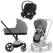 Коляска 3 в 1 Cybex Priam IV Chrome Brown complete и автокресло Aton B2 i-Size Volcano Black Mirage Grey 648315900