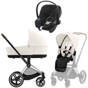 Коляска 3 в 1 Cybex Priam IV Chrome Brown complete и автокресло Aton B2 i-Size Volcano Black Off White 965948923