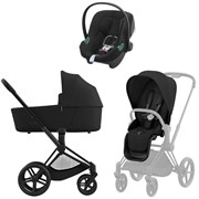Коляска 3 в 1 Cybex Priam IV Matt Black complete и автокресло Aton B2 i-Size Volcano Black Sepia Black 562704090