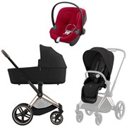 Коляска 3 в 1 Cybex Priam IV Rosegold complete и автокресло Aton B2 i-Size Dynamic Red Sepia Black 153381699