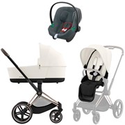Коляска 3 в 1 Cybex Priam IV Rosegold complete и автокресло Aton B2 i-Size Steel Grey Off White 1758860989