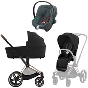 Коляска 3 в 1 Cybex Priam IV Rosegold complete и автокресло Aton B2 i-Size Steel Grey Sepia Black 1737221683