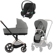 Коляска 3 в 1 Cybex Priam IV Rosegold complete и автокресло Aton B2 i-Size Volcano Black Mirage Grey 2130757164
