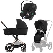 Коляска 3 в 1 Cybex Priam IV Rosegold complete и автокресло Aton B2 i-Size Volcano Black Sepia Black 643878183
