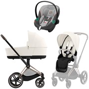 Коляска 3 в 1 Cybex Priam IV Rosegold complete и автокресло Aton S2 i-Size Lava Grey Off White 1635621313