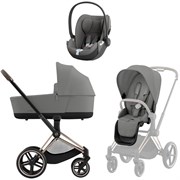 Коляска 3 в 1 Cybex Priam IV Rosegold complete и автокресло Cloud T i-Size Mirage Grey Mirage Grey 792656161