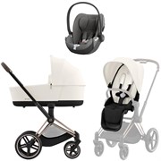 Коляска 3 в 1 Cybex Priam IV Rosegold complete и автокресло Cloud T i-Size Mirage Grey Off White 783151164