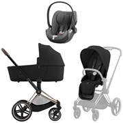 Коляска 3 в 1 Cybex Priam IV Rosegold complete и автокресло Cloud T i-Size Mirage Grey Sepia Black 336720454