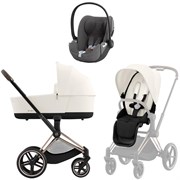Коляска 3 в 1 Cybex Priam IV Rosegold complete и автокресло Cloud T i-Size Mirage Grey Plus Off White 1586462553