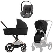Коляска 3 в 1 Cybex Priam IV Rosegold complete и автокресло Cloud T i-Size Mirage Grey Plus Sepia Black 266582065