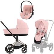Коляска 3 в 1 Cybex Priam IV Rosegold complete и автокресло Cloud T i-Size Peach Pink Plus Peach Pink 765215589