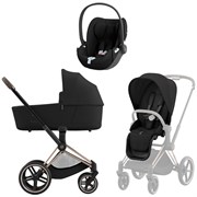 Коляска 3 в 1 Cybex Priam IV Rosegold complete и автокресло Cloud T i-Size Sepia Black Sepia Black 719672223
