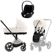 Коляска 3 в 1 Cybex Priam IV Rosegold complete и автокресло Cloud T i-Size Sepia Black Plus Off White 2080349975
