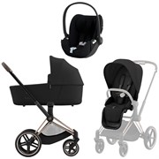 Коляска 3 в 1 Cybex Priam IV Rosegold complete и автокресло Cloud T i-Size Sepia Black Plus Sepia Black 365219485