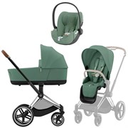 Коляска 3 в 1 Cybex Priam IV Chrome Brown complete и автокресло Cloud T i-Size Leaf Green Plus Leaf Green 1789524424