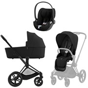 Коляска 3 в 1 Cybex Priam IV Matt Black complete и автокресло Cloud T i-Size Sepia Black Sepia Black 772355907