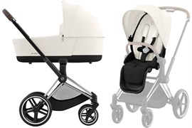 Коляска 2 в 1 Cybex Priam IV Chrome Brown complete Off White 314827056