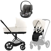 Коляска 3 в 1 Cybex Priam IV Matt Black complete и автокресло Cloud T i-Size Mirage Grey Off White 250844187