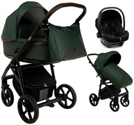 Детская коляска Roan Esso 2025 3 в 1 с автокреслом Tutis Elo Lux Black ESS113/1 Dark Green/Black 721462307