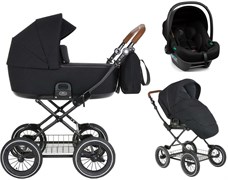 Детская коляска Roan Bass Next Classic d12 3 в 1 с автокреслом Tutis Elo Lux Black RCL063/1 Black 737382702