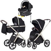 Коляска Carrello Vector CRL-6550 Nova DK791 Grey Line с базой Isofix 3 в 1 Pearl Black 1565969342